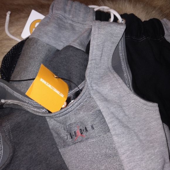 Handmade Scarlett Orange Air Jordan Nike Upcycled Joggers matching set t… - Picture 16 of 16